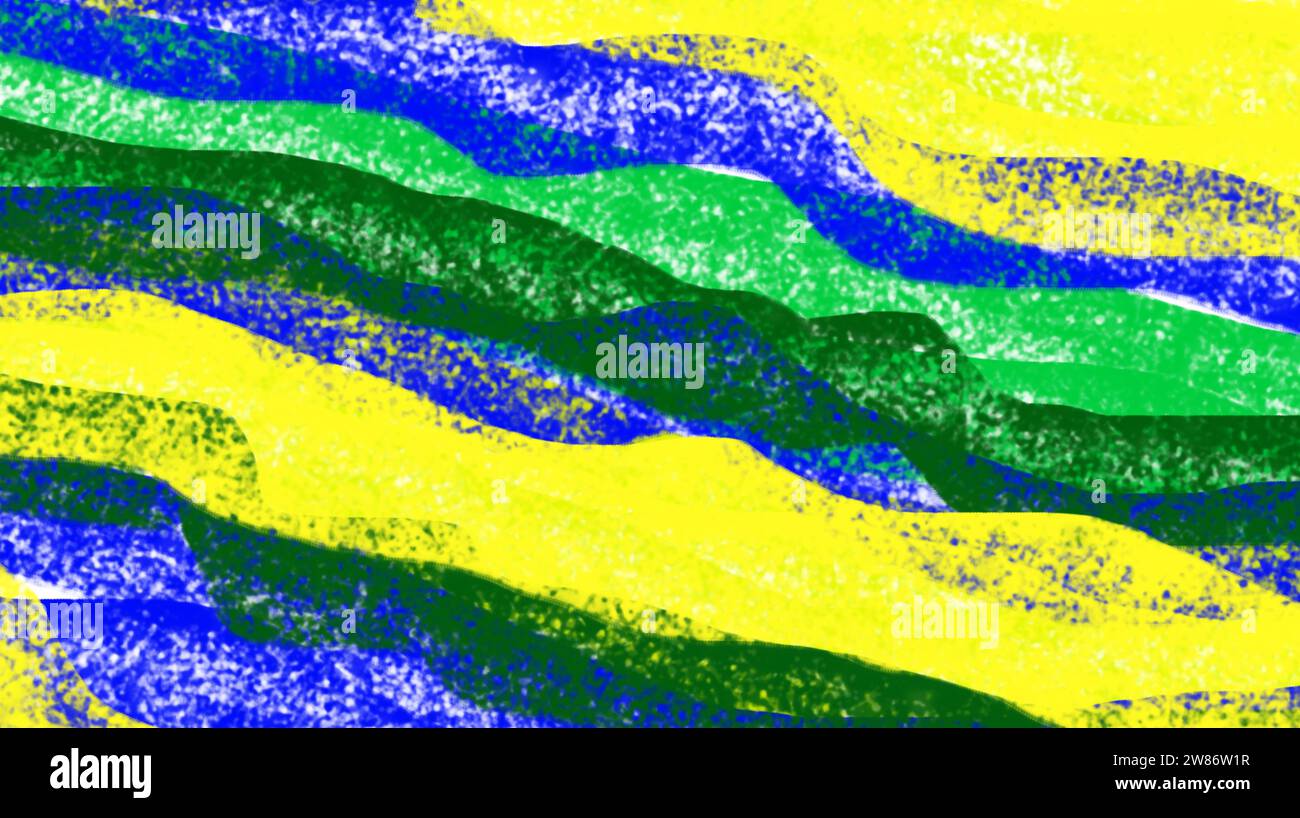 texture dello sfondo rullo da parete usurato verniciato con colori del brasile Foto Stock