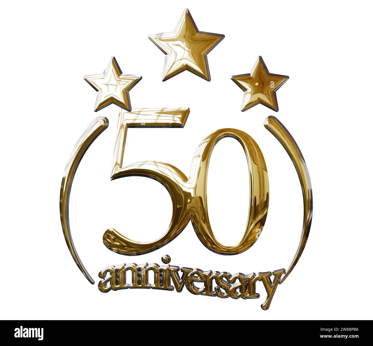 50 ANNI ANNIVERSARIO ORO Foto Stock