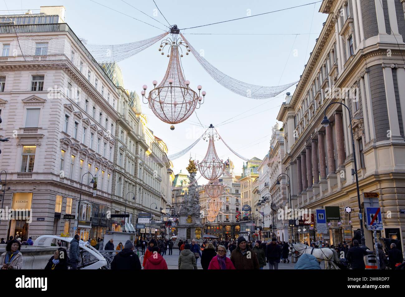 La via dello shopping Graben a Vienna, Austria Foto Stock