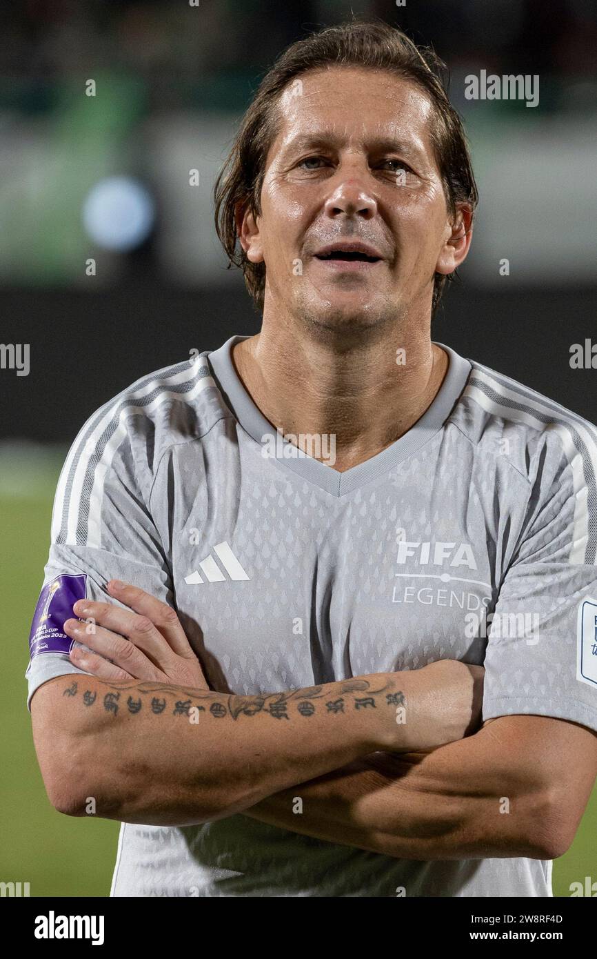 Jeddah, Arabia Saudita. 21 dicembre 2023. Al Ahli Sports Club JEDDAH, ARABIA SAUDITA - 21 DICEMBRE: Míchel Salgado dopo la partita Saudi Legends and World Legends all'al Ahli Sports Club il 21 dicembre 2023 a Jeddah, Arabia Saudita. (Foto di Richard Callis//SPP) (Richard Callis/SPP) credito: SPP Sport Press Photo. /Alamy Live News Foto Stock