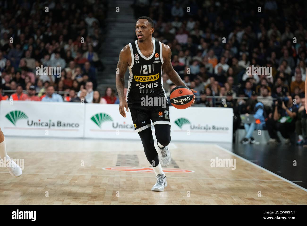 James William Nunnally del Partizan Mozzart Bet Belgrado, che fa tappa alla Turkish Airlines EuroLeague tra Real Madrid e Partizan Belgrado a WiZink Foto Stock