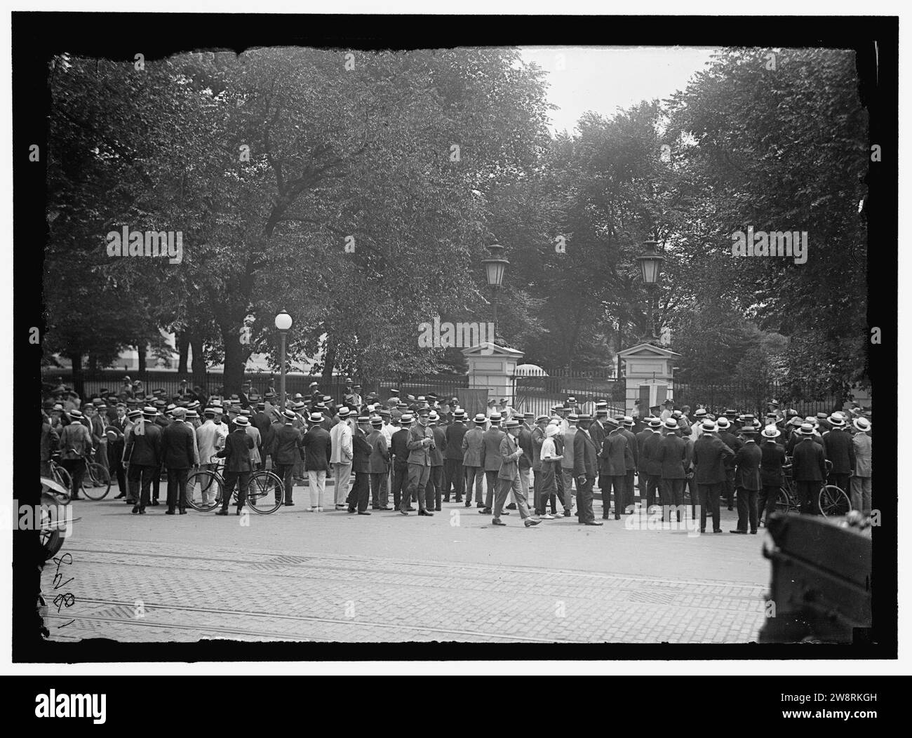 Donna suffragio riot al White House GATE Foto Stock