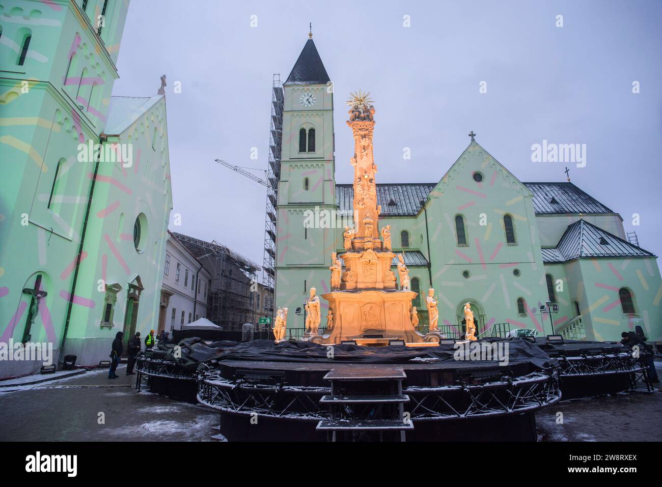 Veszprem capitale europea della cultura, Ungheria UNGARN, 21.01.2023, VeszprÃ *** Veszprem capitale europea della cultura, Ungheria Ungheria, 21 01 2023, VeszprÃ Copyright: MartinxFejer/estost.net Fejer23012104 Foto Stock