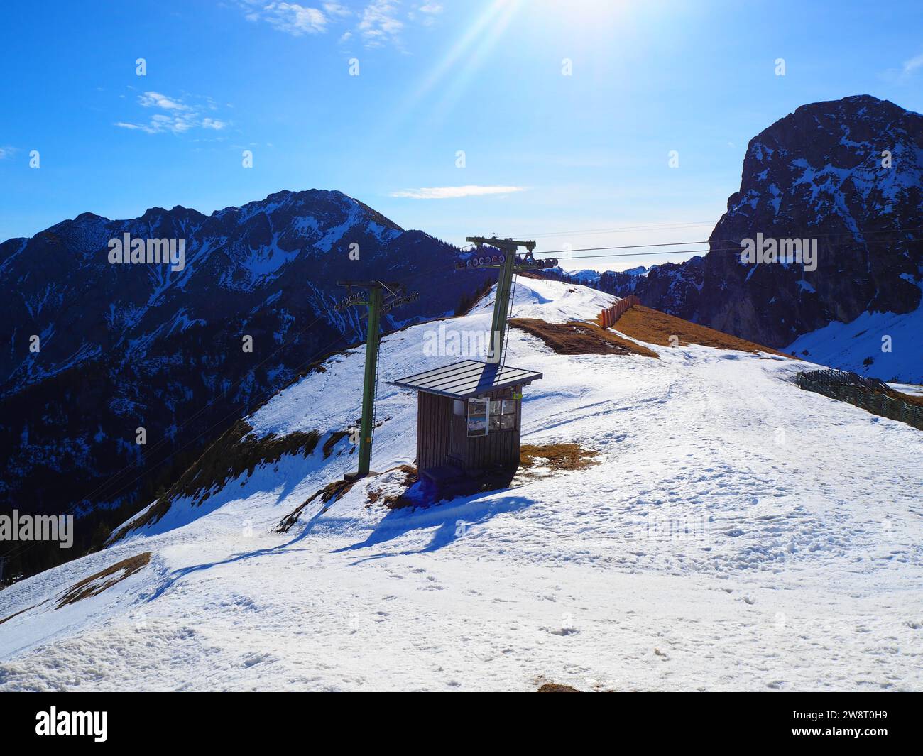 Vacanze invernali a Pfronten - Allgäu, Baviera, Alpi Foto Stock