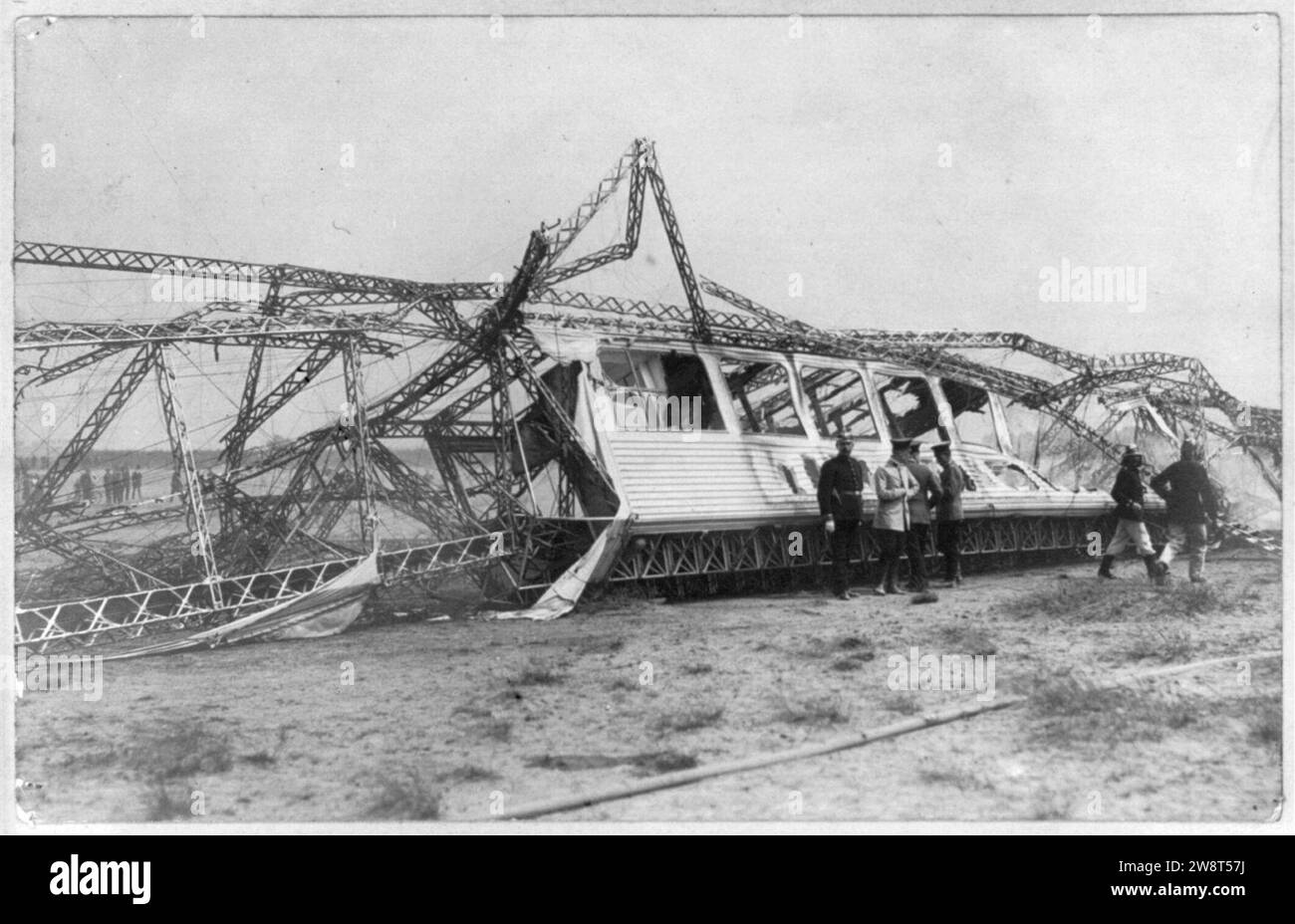 Relitto di navale tedesco dirigibile L.2, Ottobre 17, 1913 Foto Stock