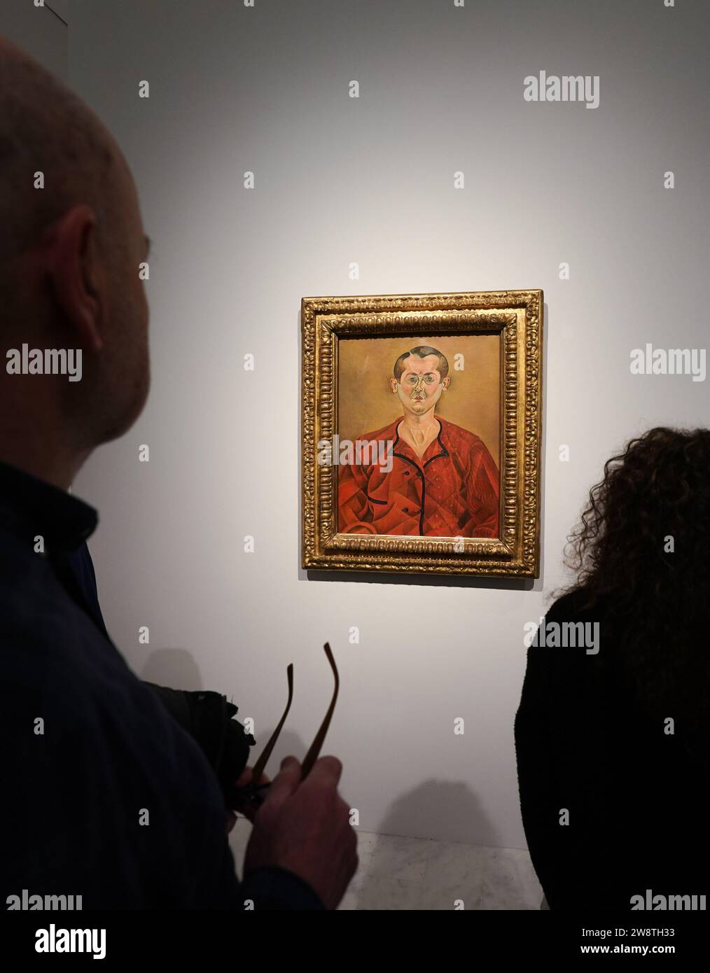 Joan Miró autoritratto al Museo Pablo Picasso di Barcellona, Spagna Foto Stock