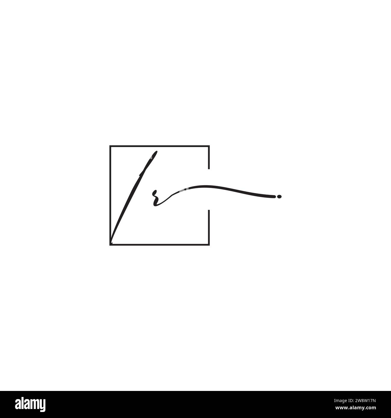 Logo siganture IR con design professionale di alta qualità che stampa bene su qualsiasi supporto di stampa Illustrazione Vettoriale