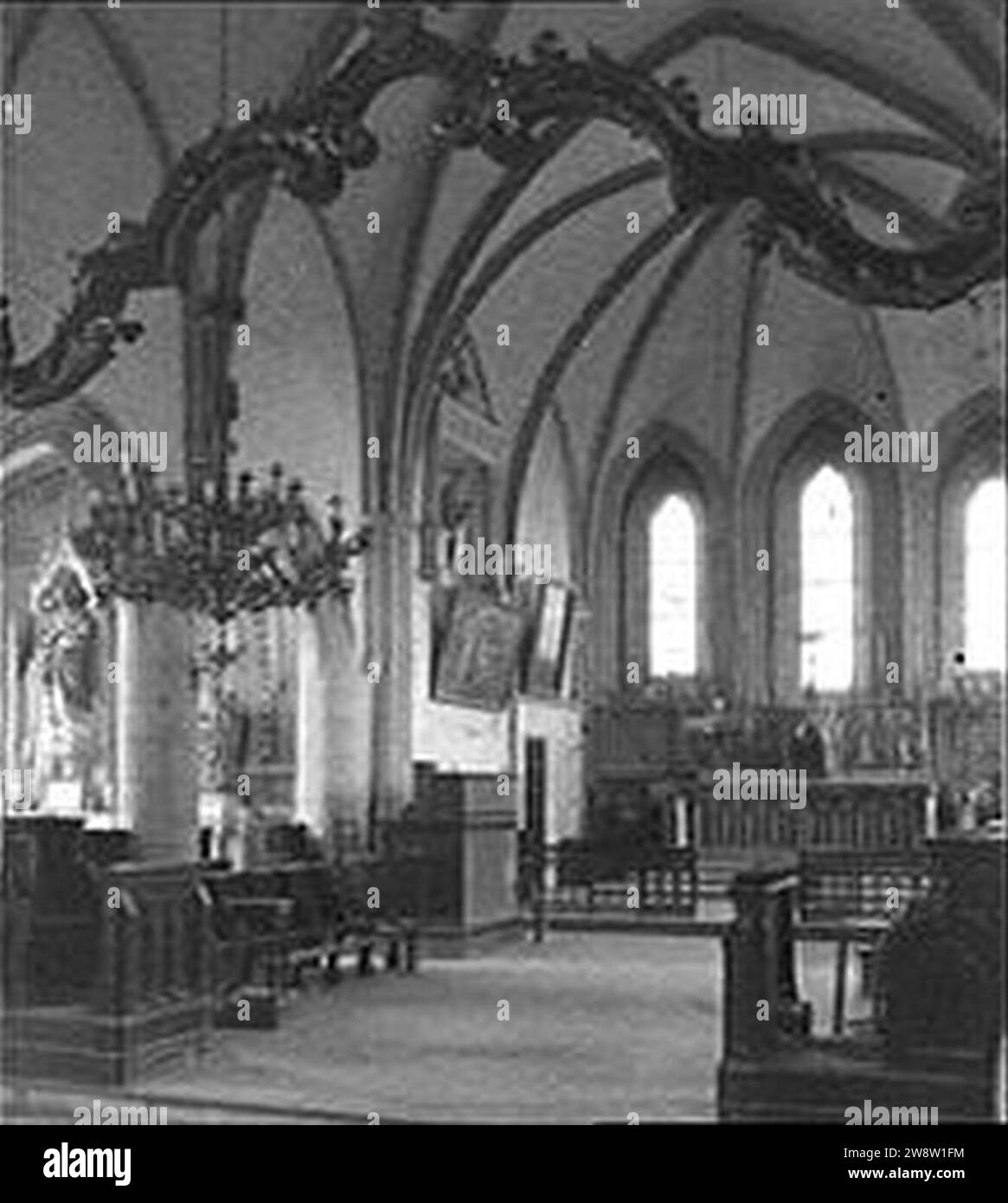 Yvetot-Bocage, Eglise Saint-Georges - Choeur côté nord, Philippe Des Forts. Foto Stock