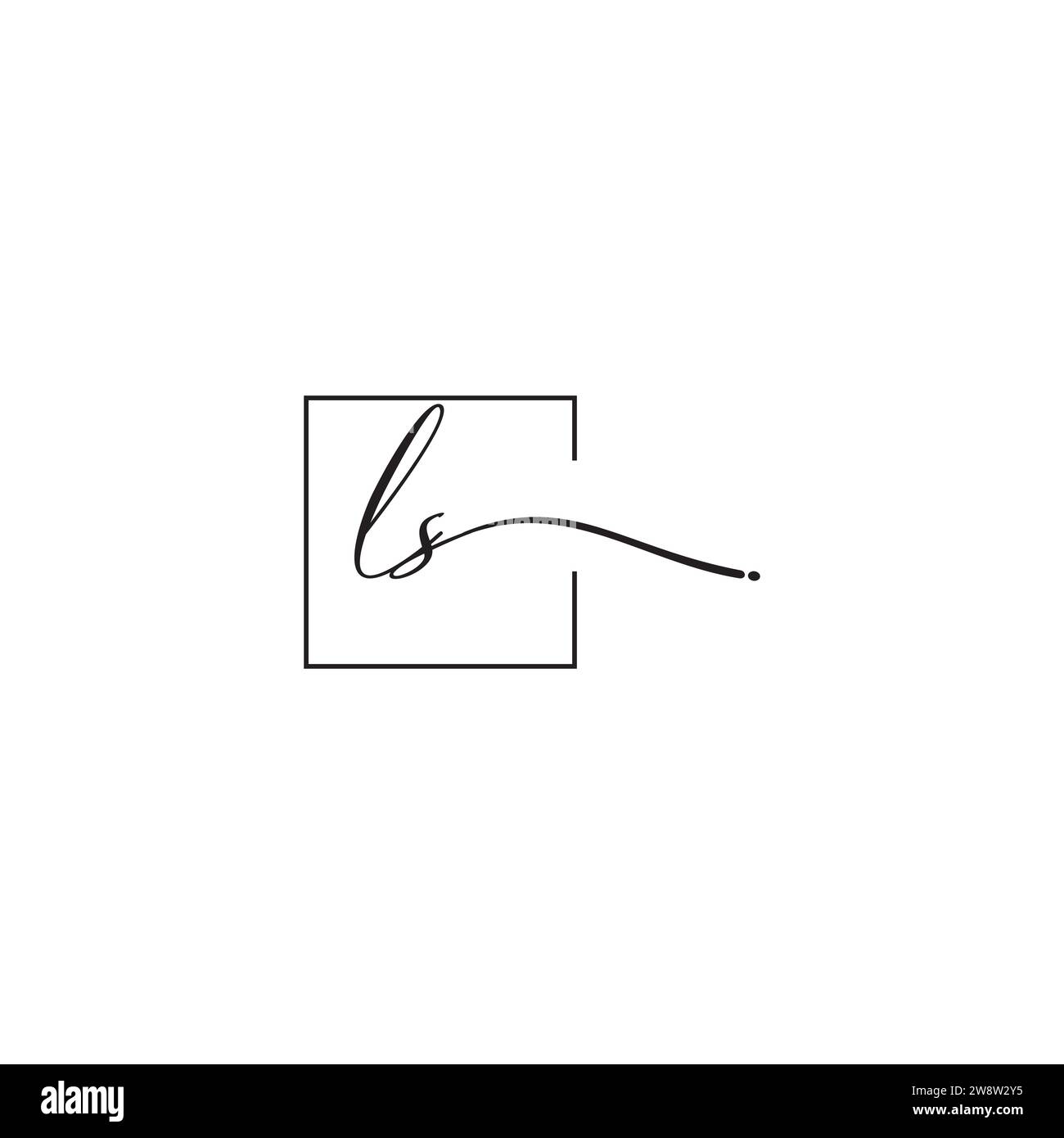 Logo LS siganture con design professionale di alta qualità che stampa bene su qualsiasi supporto di stampa Illustrazione Vettoriale