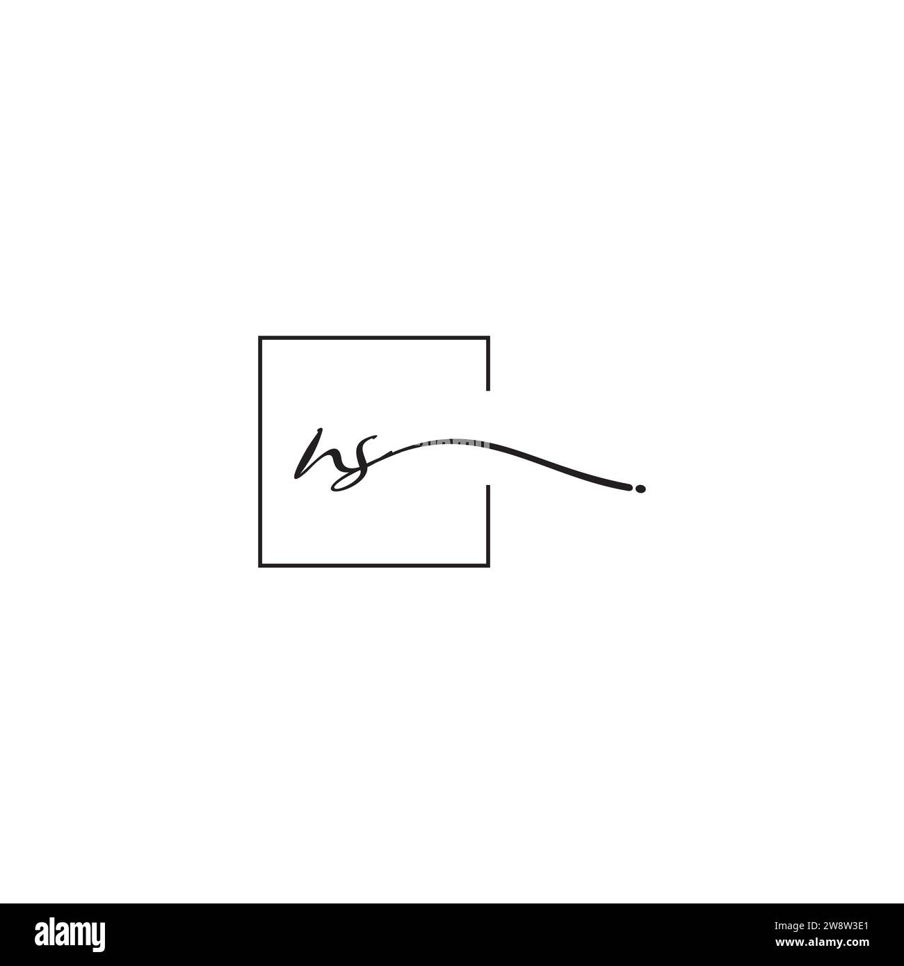 Logo NS siganture dal design professionale di alta qualità che stampa bene su qualsiasi supporto di stampa Illustrazione Vettoriale