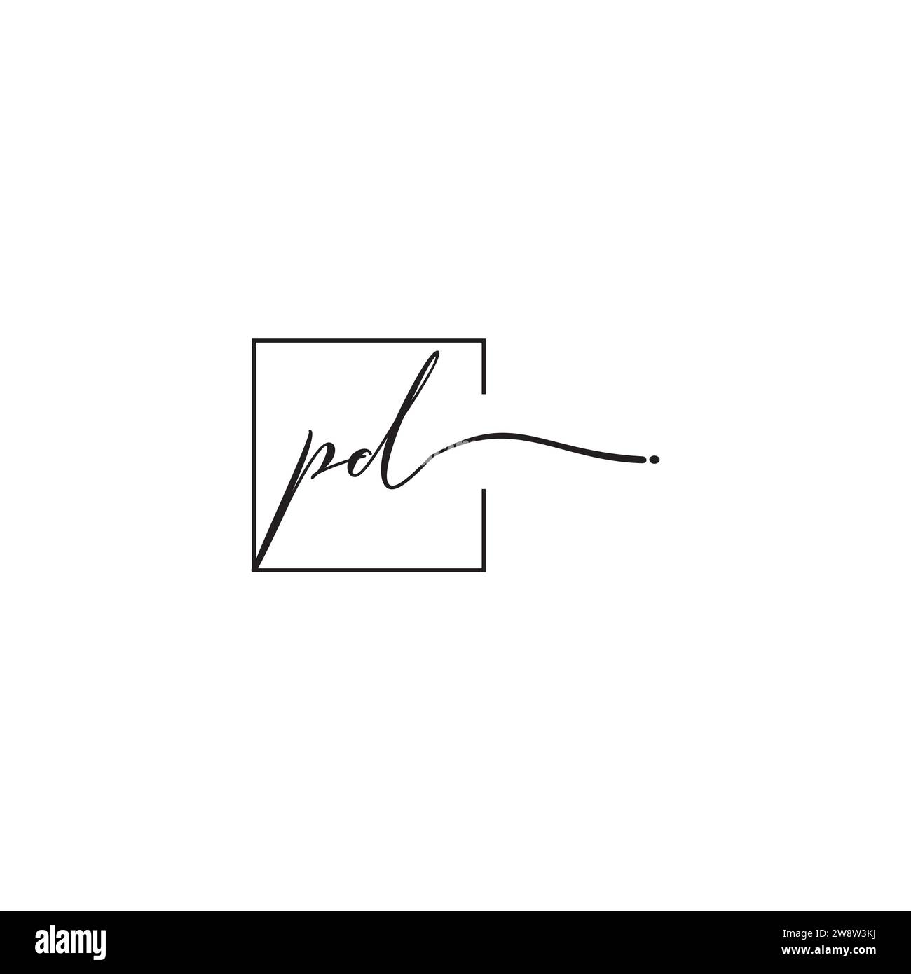 Logo PD siganture in design professionale di alta qualità che stampa bene su qualsiasi supporto di stampa Illustrazione Vettoriale