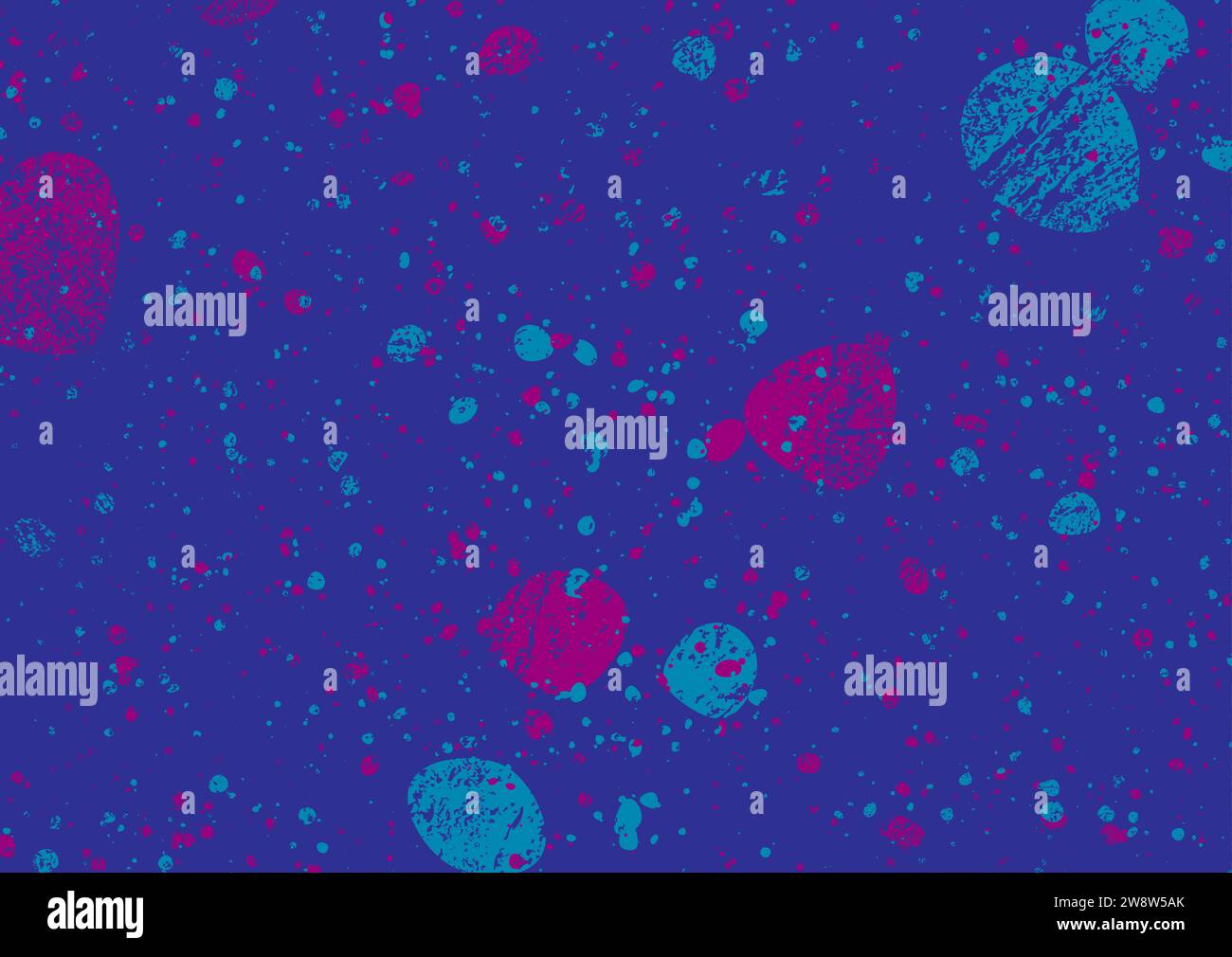 Macchie di inchiostro grunge viola blu su sfondo astratto. Design Vector retro Illustrazione Vettoriale