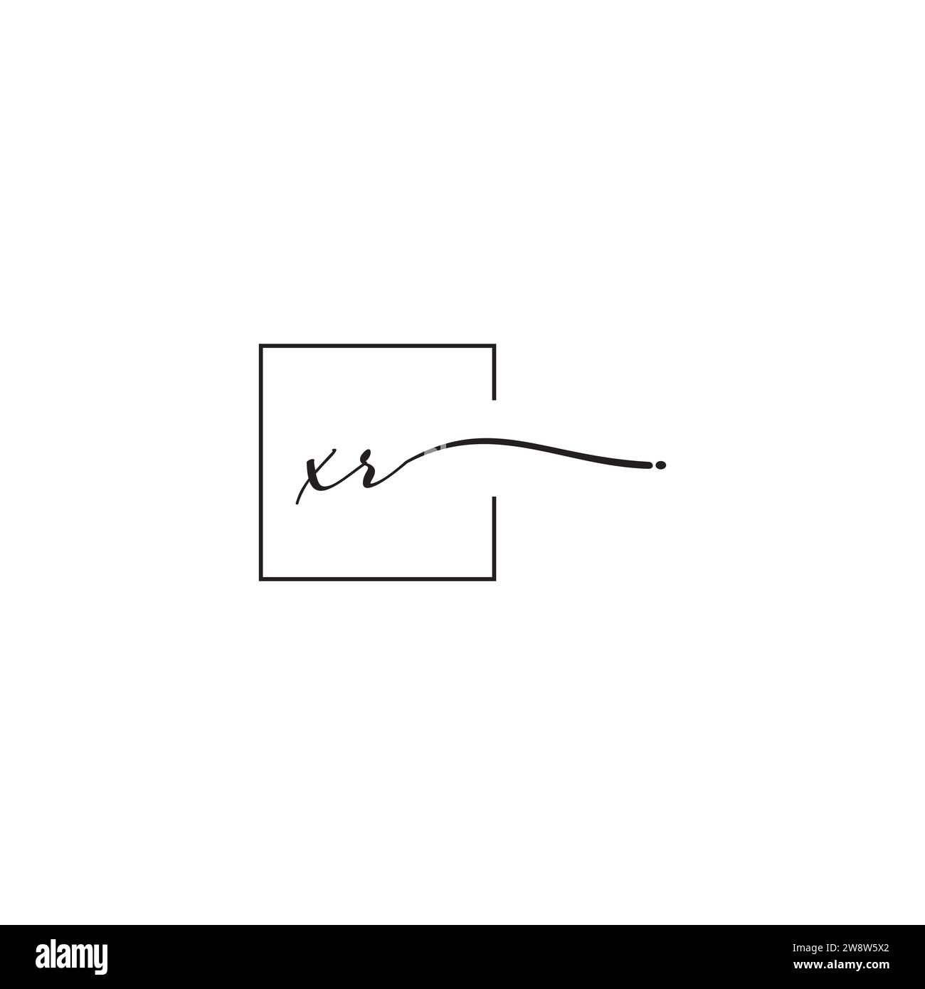 Logo XR siganture con design professionale di alta qualità che stampa bene su qualsiasi supporto di stampa Illustrazione Vettoriale