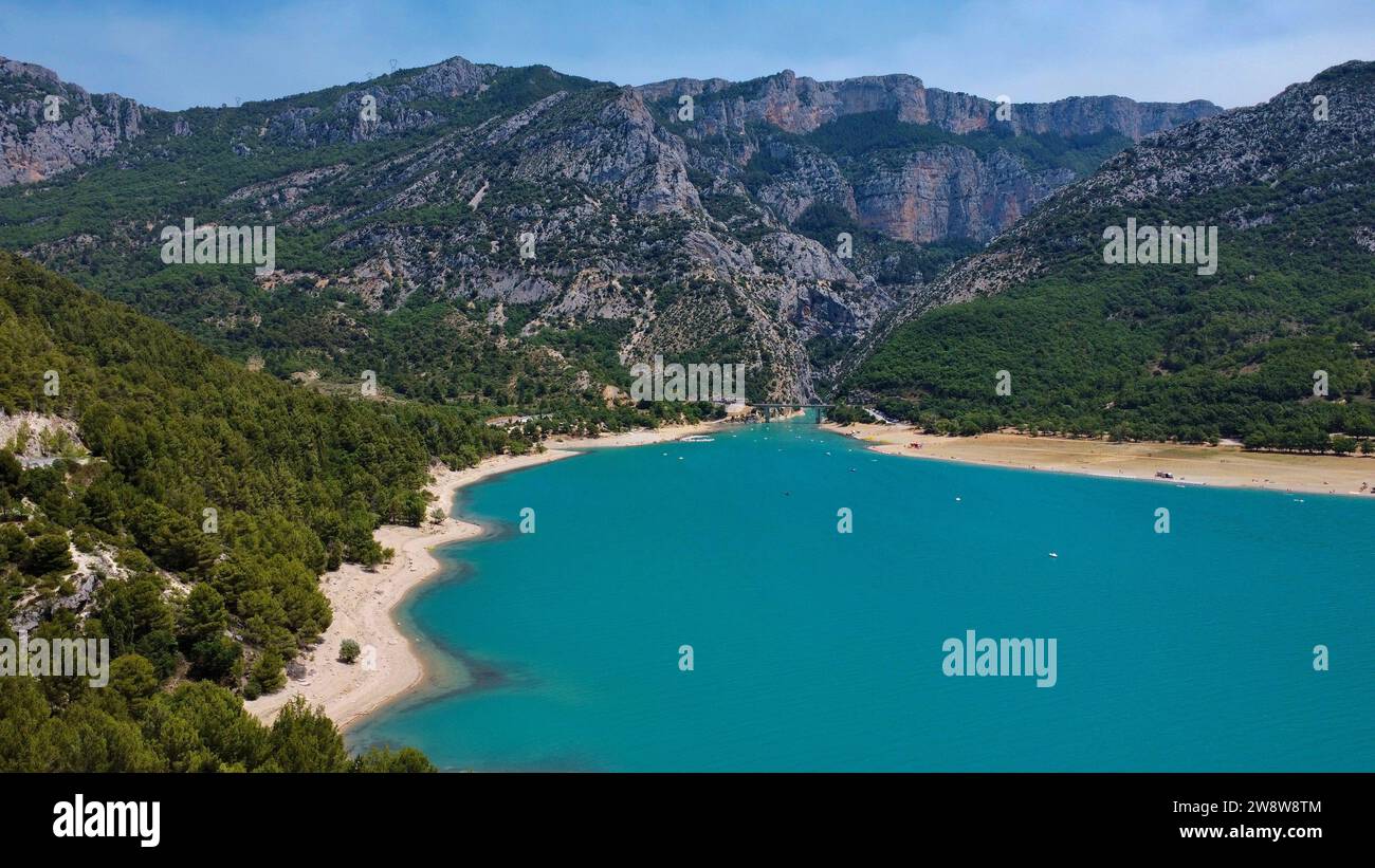 Foto drone gola Verdon Francia europa Foto Stock