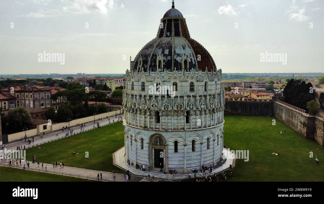 Foto drone Pisa Battistero Italia Europa Foto Stock