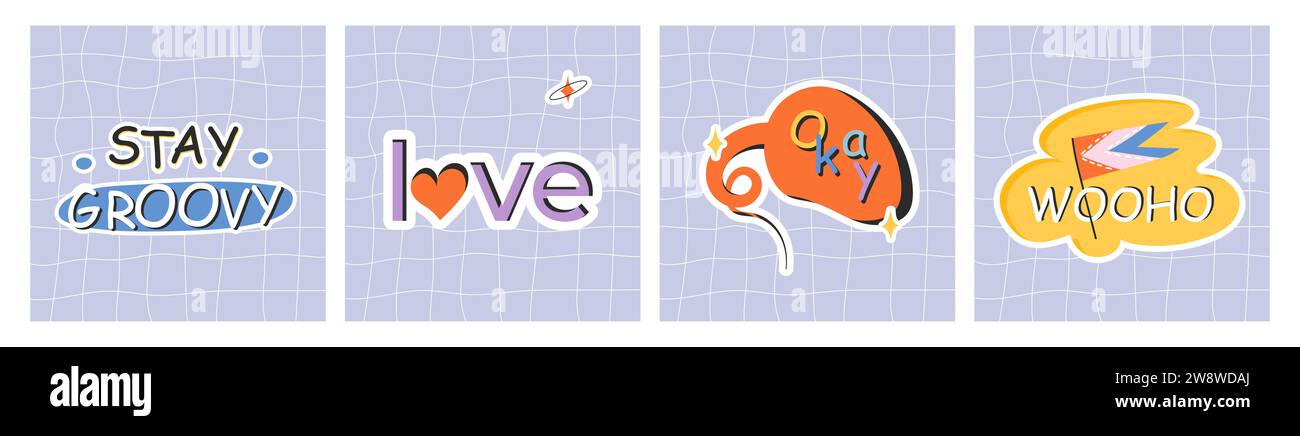 Icone moderne per i momenti salienti della storia di Instagram. Foto Stock