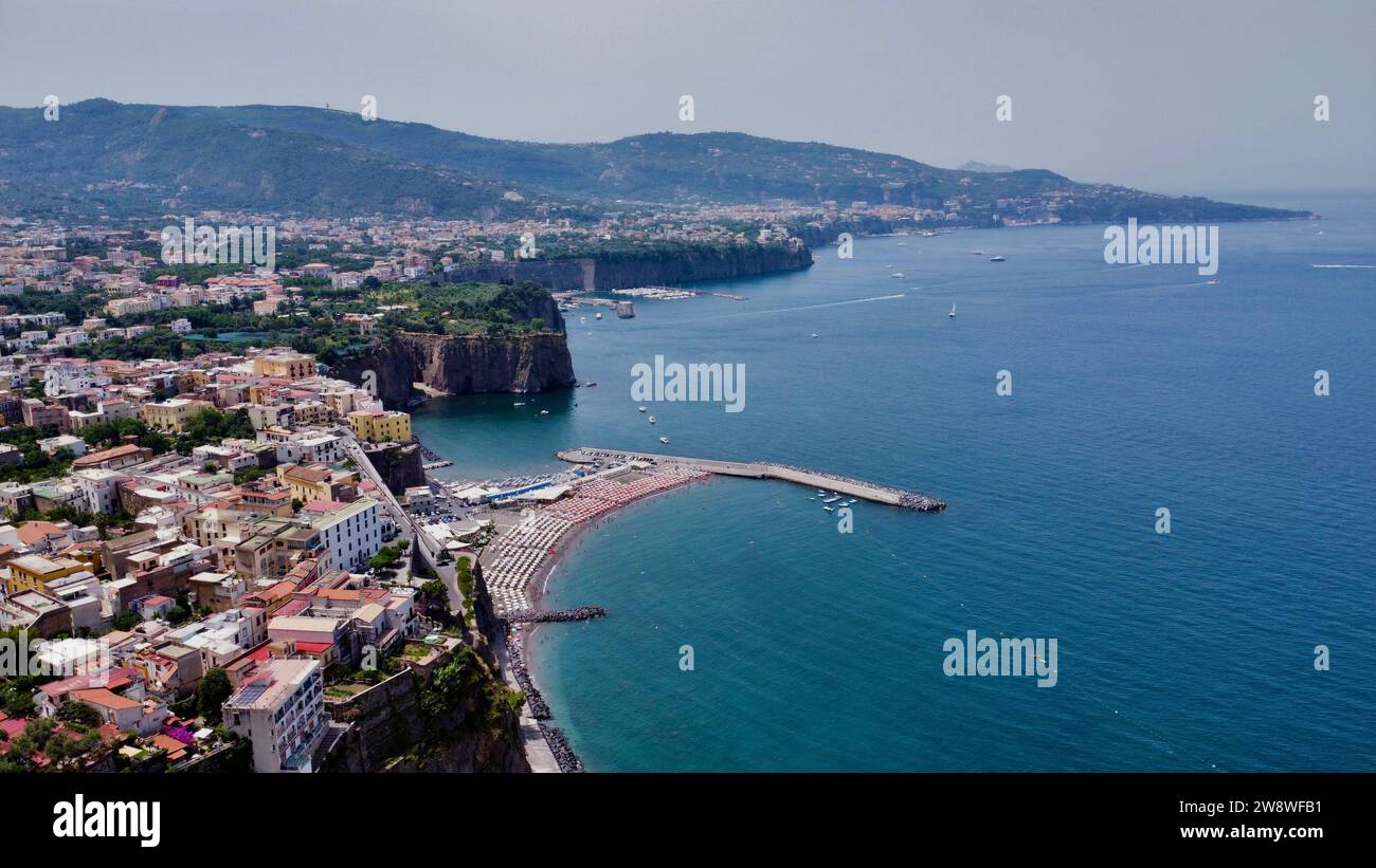 Foto drone Sorrento Italia europa Foto Stock