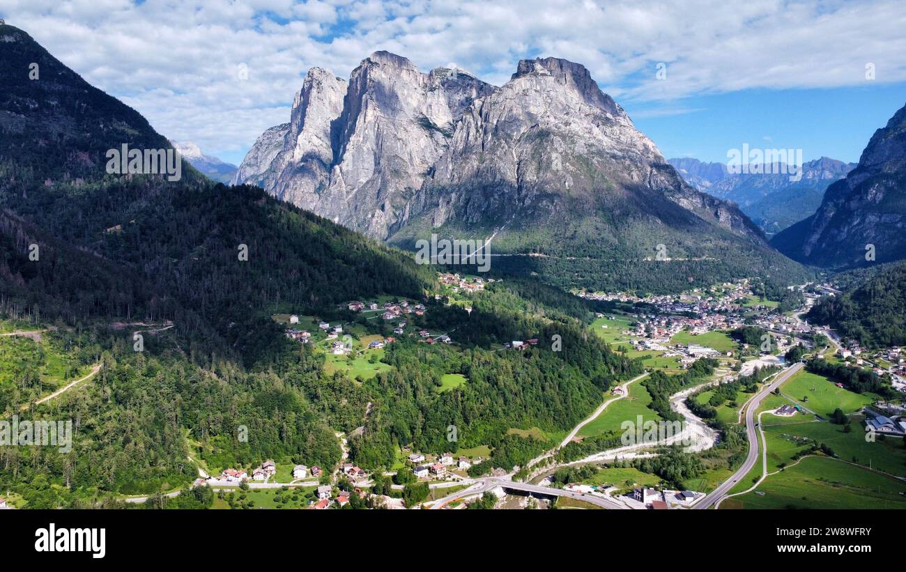 Foto drone Dolomiti Italia europa Foto Stock