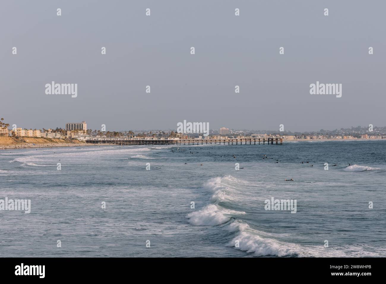 Tourmaline Beach a San Diego Foto Stock