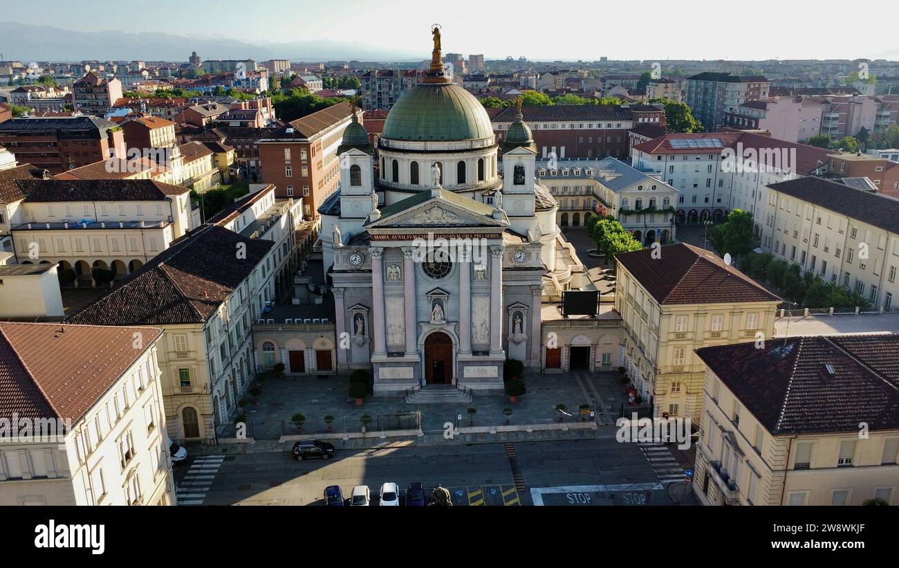 Foto drone basilica Maria Auxiliatrice Torino Italia Europa Foto Stock