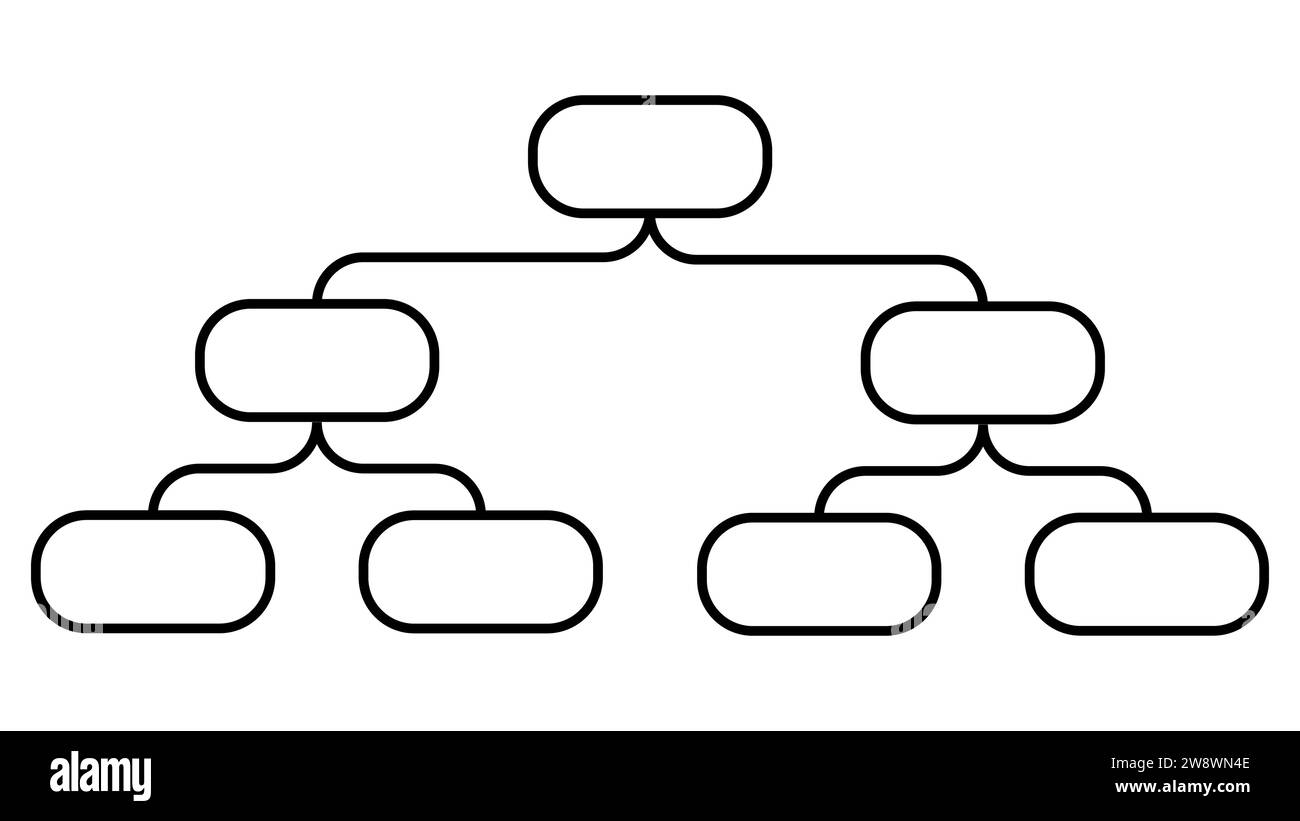 Icona pedigree albero genealogico, diagramma della storia della vita familiare, diagramma genealogico Illustrazione Vettoriale