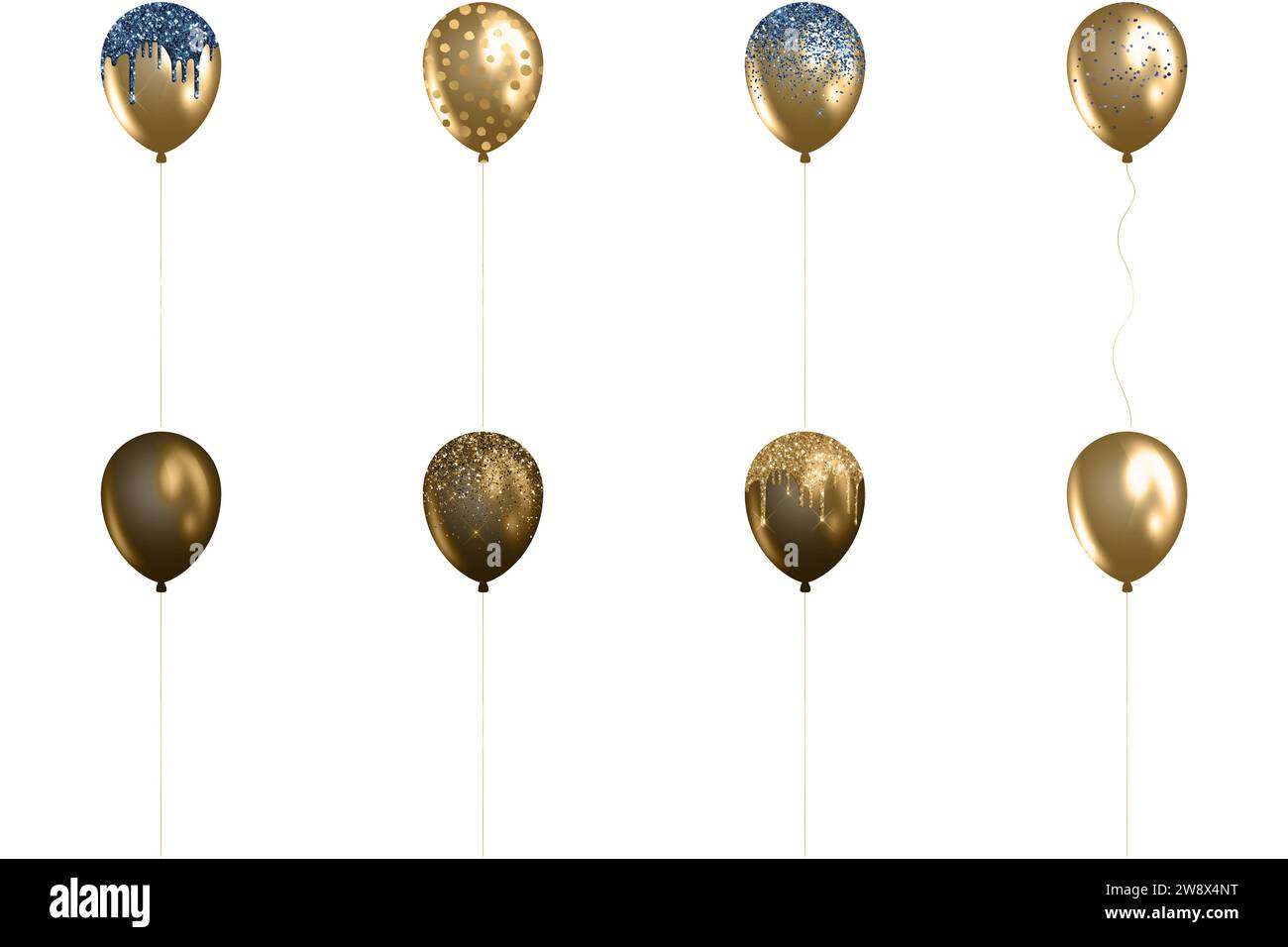 Celebrazioni sofisticate, palloni della Marina e dell'oro Foto Stock