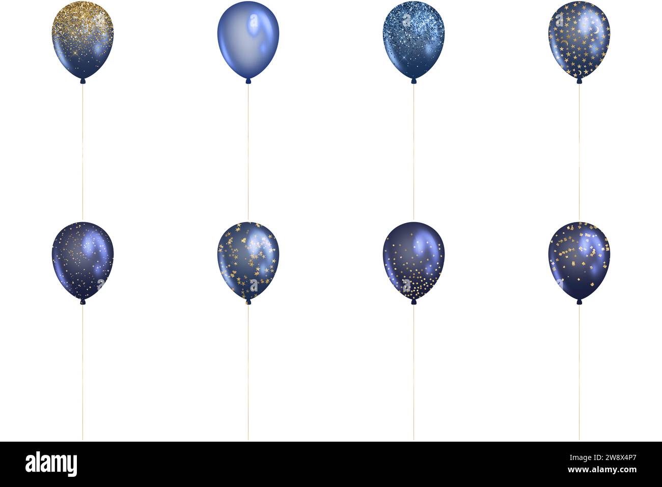 Celebrazioni sofisticate, palloni della Marina e dell'oro Foto Stock