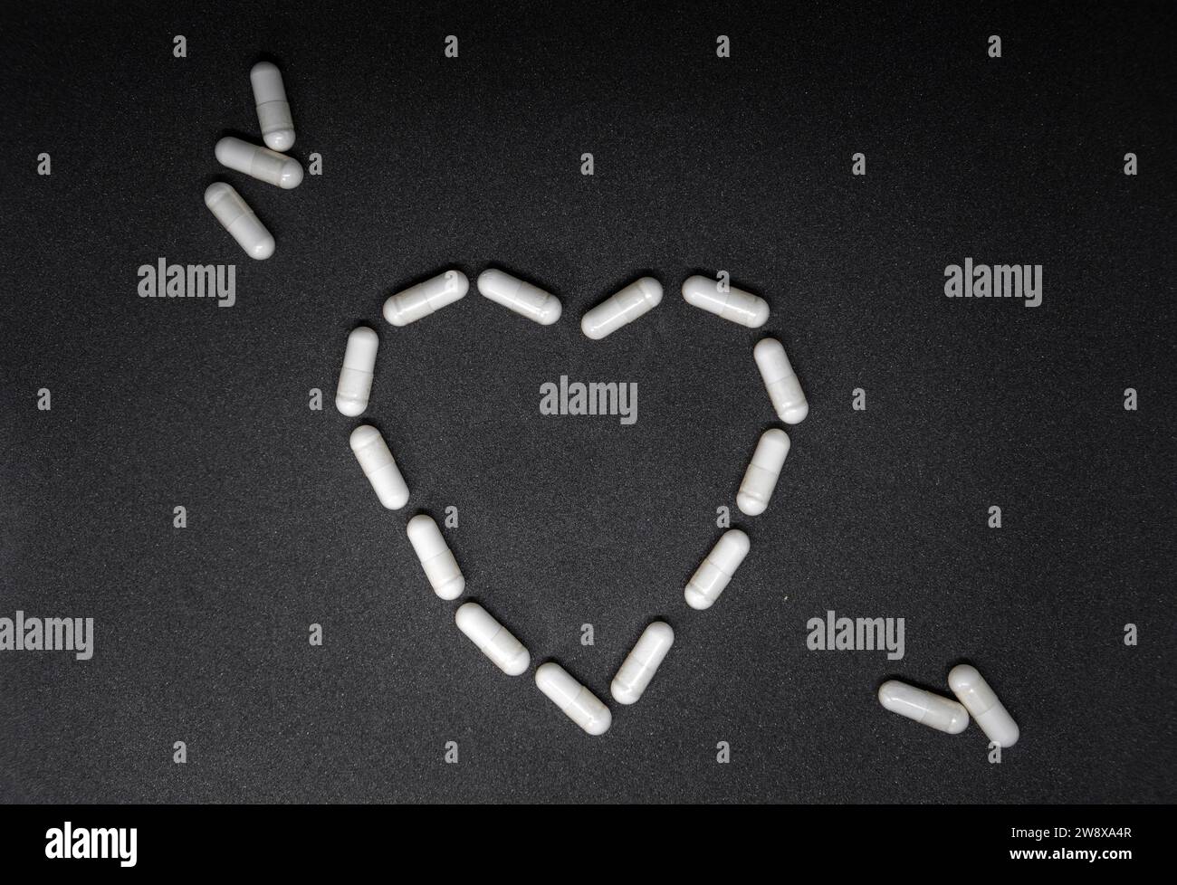 Cuore fatto di pillole Foto Stock