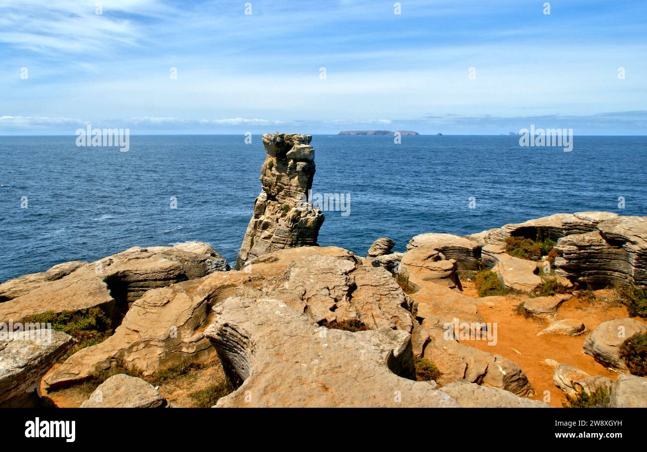 Capo Carvoeiro a Peniche, Portogallo Foto Stock