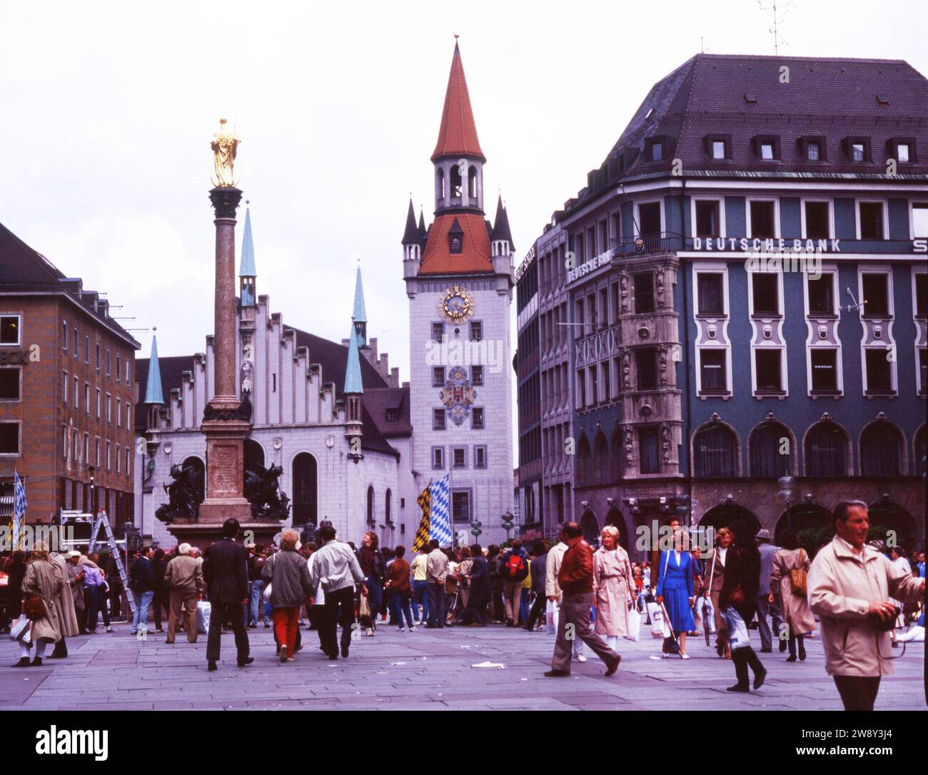 DEU, Germania: Le diapositive storiche dei tempi 84-85 r anni, Monaco di Baviera. Centro storico, CA 1984 Foto Stock