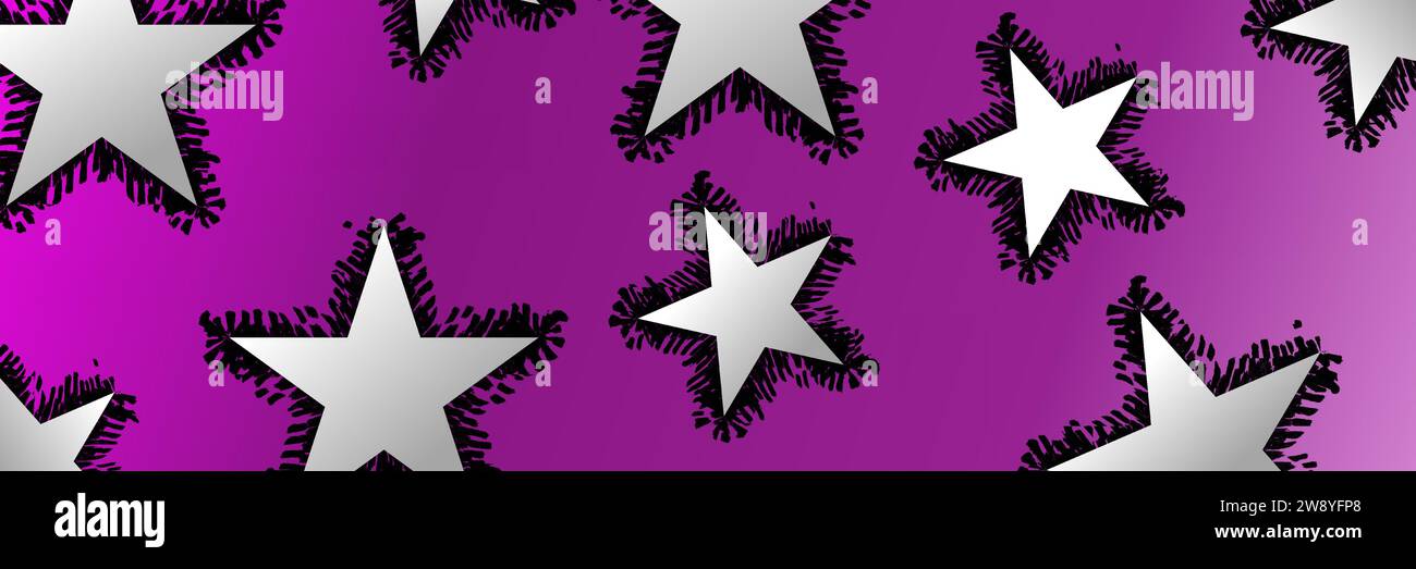 sfondo lilla con stelle Illustrazione Vettoriale