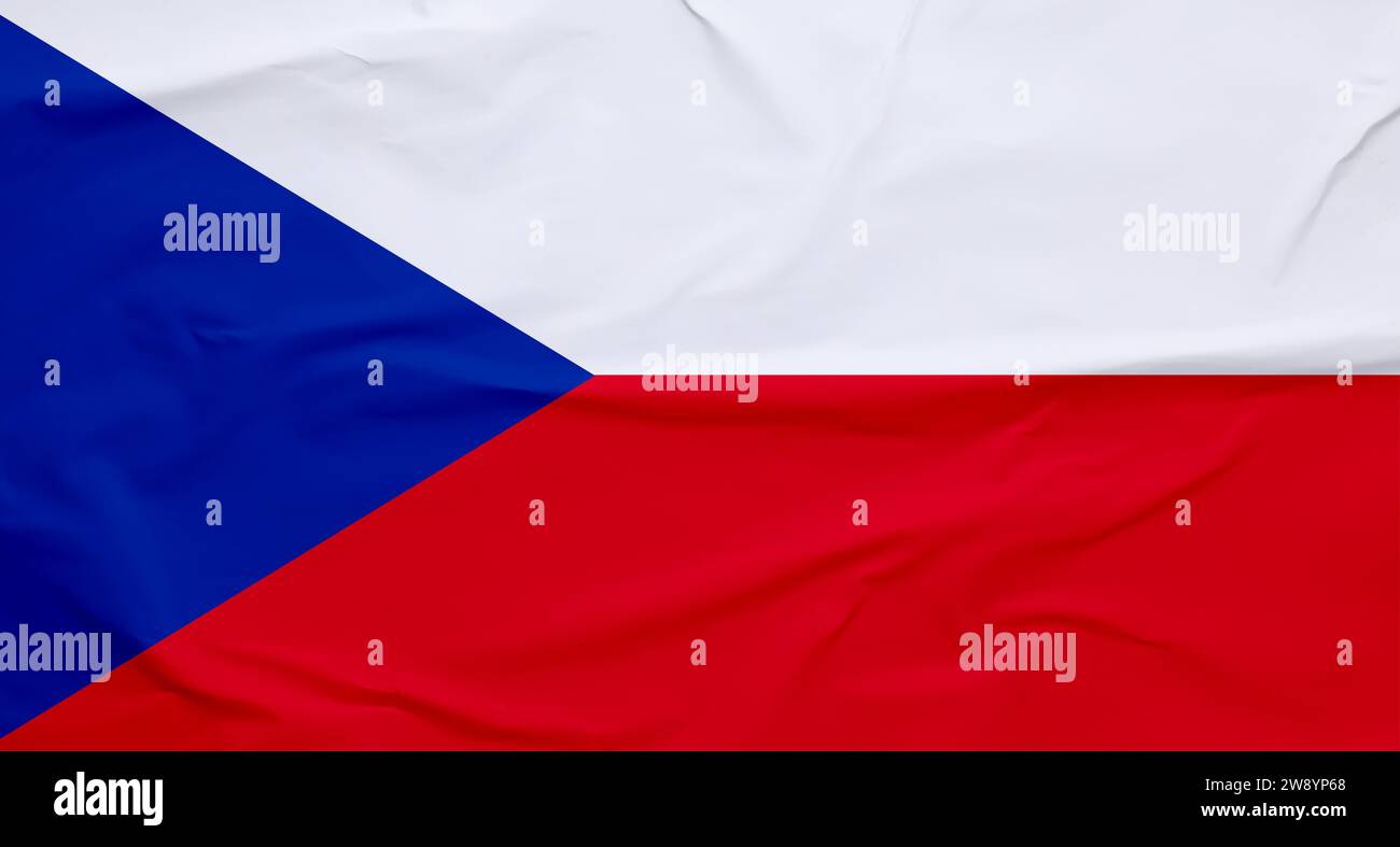 Bandiera della Repubblica Ceca. Simbolo nazionale del paese Foto Stock