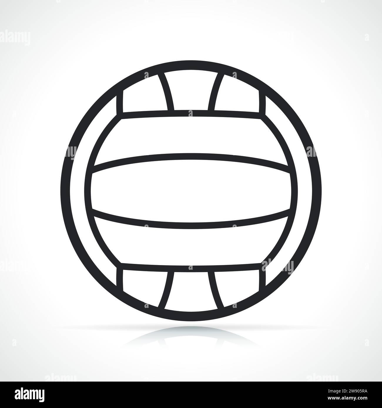 Immagine dell'icona della linea della pallavolo isolata Illustrazione Vettoriale
