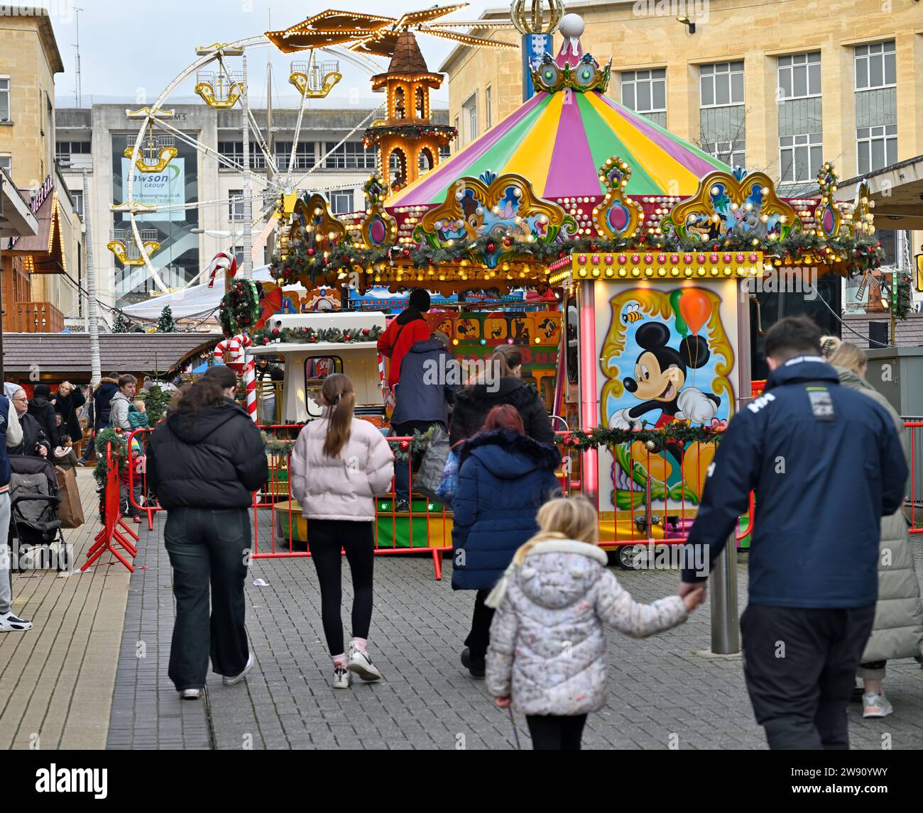 Mercatino di Natale nel centro commerciale Bristol Broadmead Foto Stock