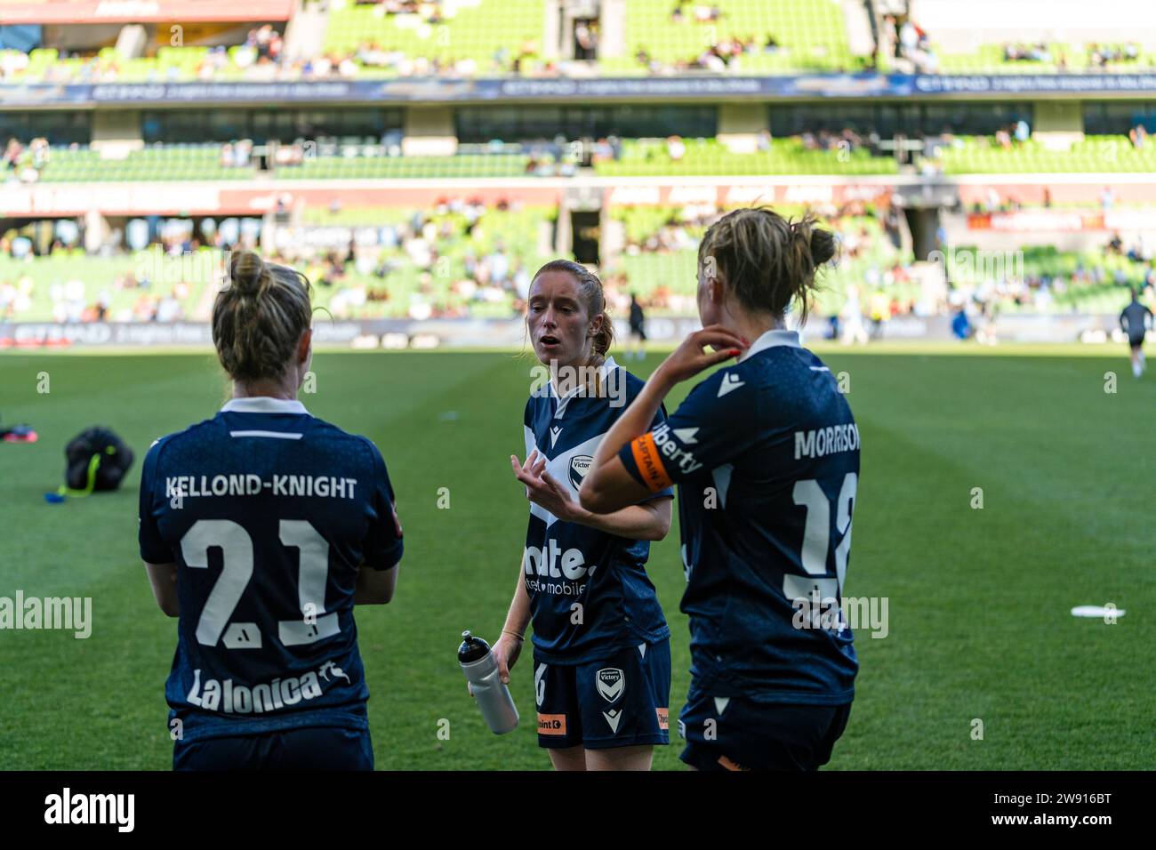 Melbourne, Australia. 23 dicembre 2023. Durante il Liberty A-League Women's match tra Melbourne City FC e Melbourne Victory FC all'AAMI Park di Melbourne, Australia. Crediti: James Forrester/Alamy Live News Foto Stock
