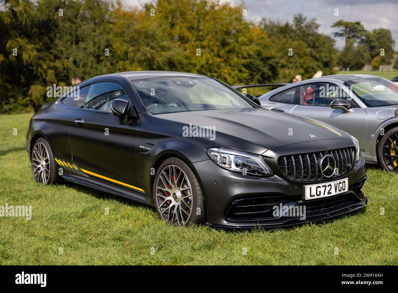 Mercedes-AMG C 63 S Final Edition Coupe, in mostra al Salone privato Concours d'Elégance che si tiene a Blenheim Palace. Foto Stock