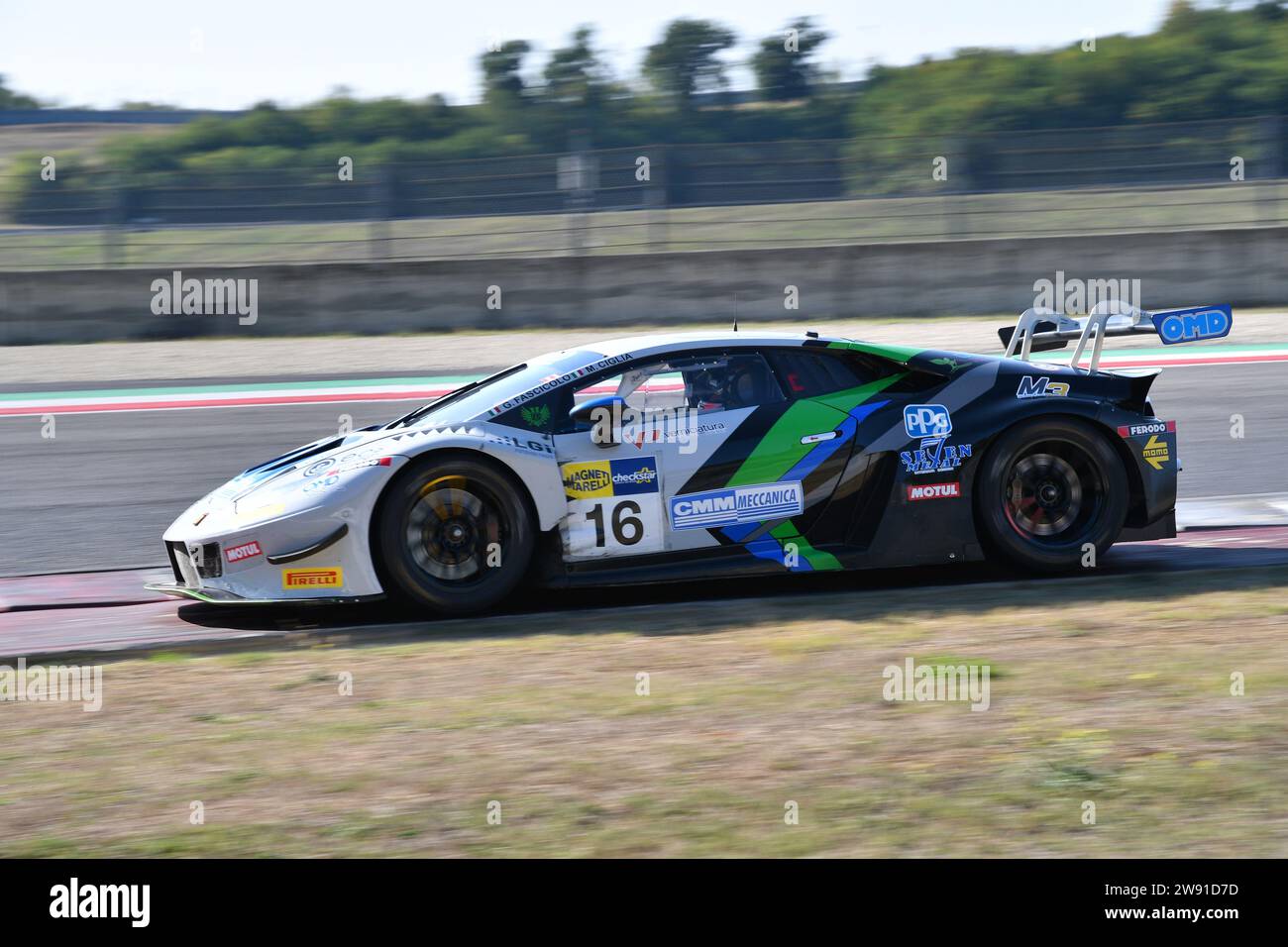 Scarperia, 29 settembre 2023: Lamborghini Huracan del team Imperiale Sport Car Service guidato da Ciglia massimo e Fascicolo Giuseppe in azione durante Foto Stock