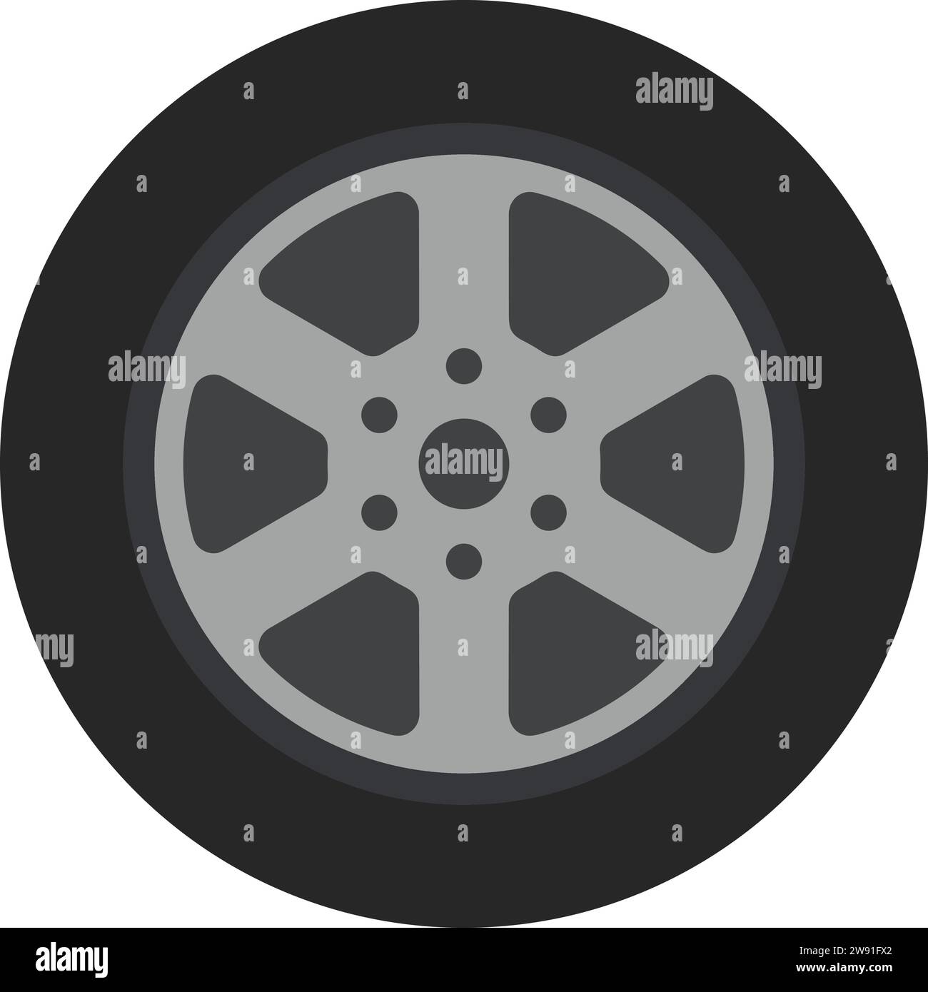 Icona dei dischi delle ruote del veicolo | icona del disco dell'autocarro | pneumatico in gomma o pneumatico dell'automobile Illustrazione Vettoriale