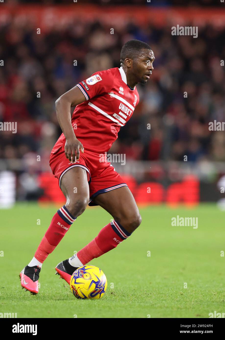 Middlesbrough, Regno Unito. 23 dicembre 2023. Anfernee Dijksteel di Middlesbrough durante il match del campionato Sky Bet Middlesbrough vs West Bromwich Albion al Riverside Stadium, Middlesbrough, Regno Unito, 23 dicembre 2023 (foto di Nigel Roddis/News Images) a Middlesbrough, Regno Unito il 12/23/2023. (Foto di Nigel Roddis/News Images/Sipa USA) credito: SIPA USA/Alamy Live News Foto Stock