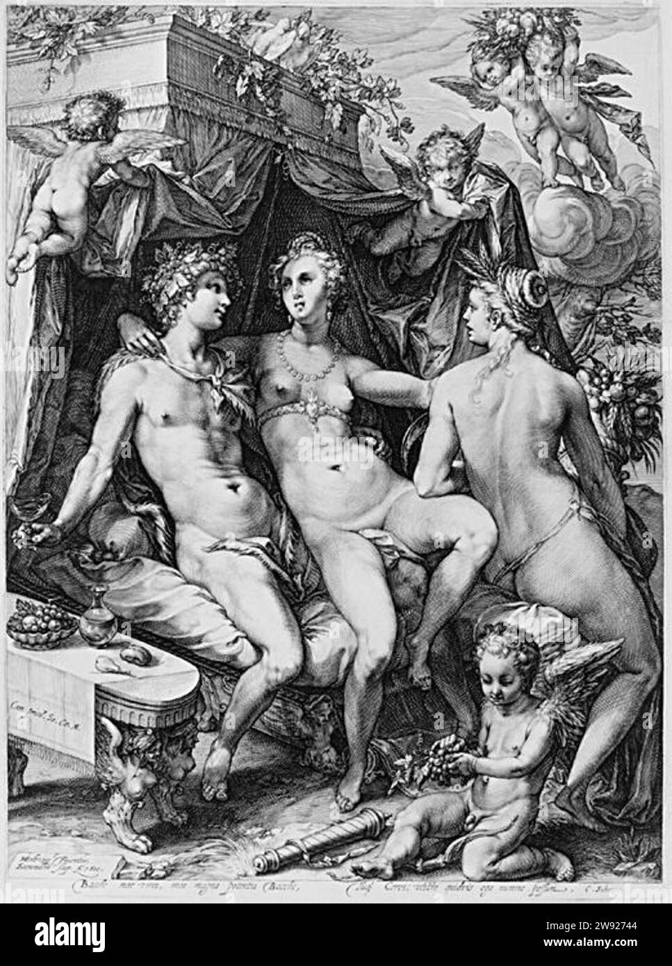 Venere, Cerere e Bacco 1962 di Jan (Pietersz.) Saenredam Foto Stock