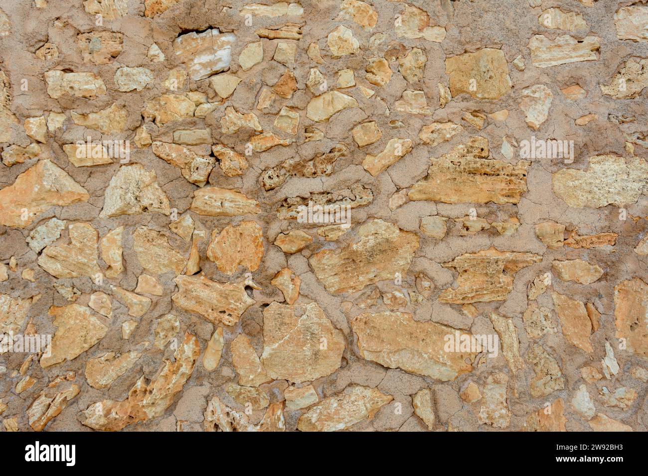 Dettagli di texture di pietra di sabbia, primo piano di superficie di roccia, idea per sfondo o sfondo Foto Stock