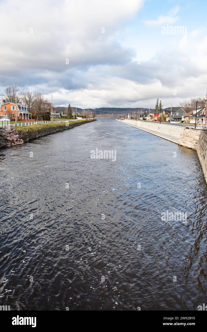 Canal a Grenville, Quebec, Canada Foto Stock