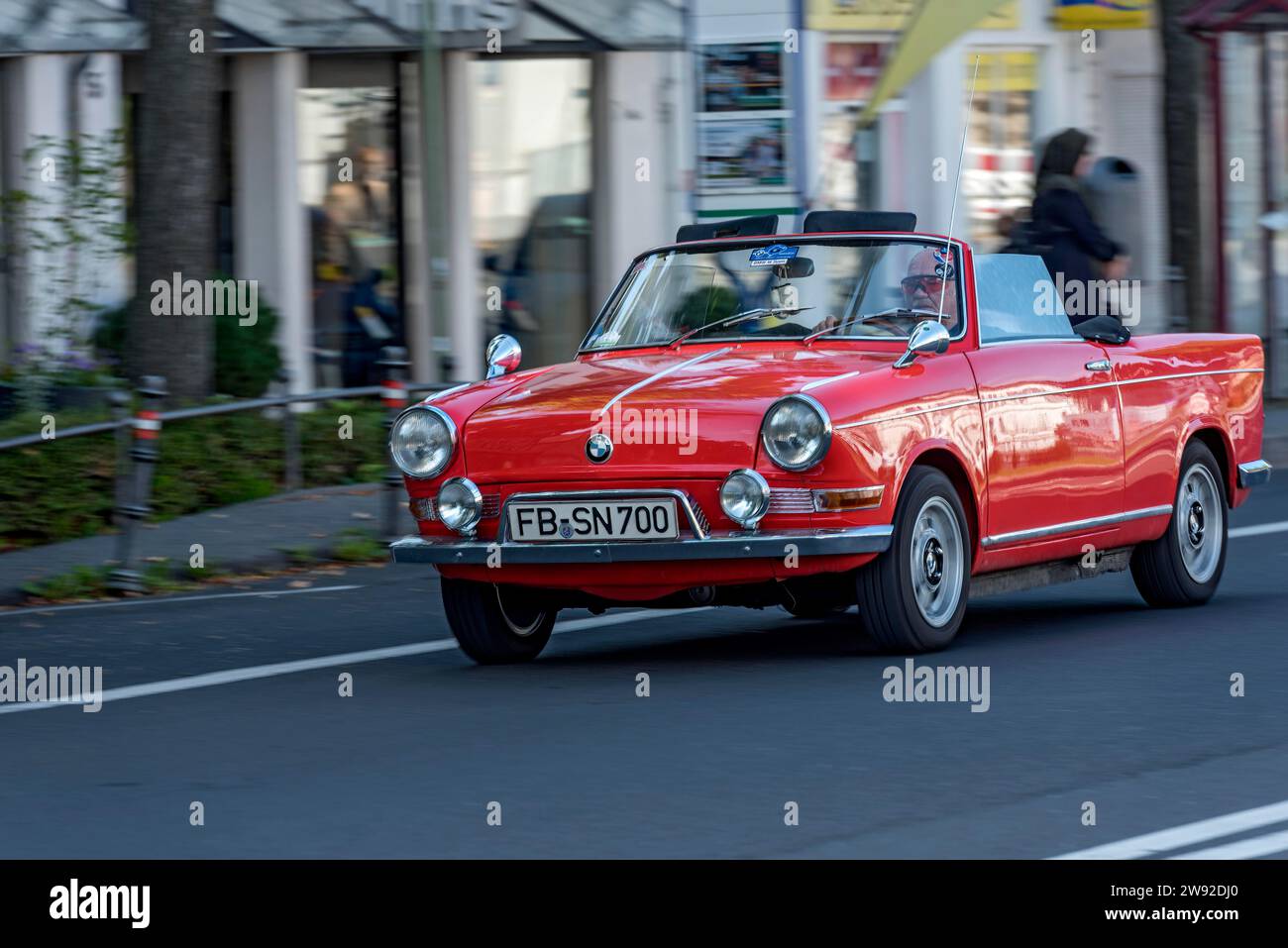 BMW 700 Cabriolet d'epoca, cabriolet, auto piccola, anno di costruzione dal 1959 al 1965, Friedberg, Wetterau, Assia, Germania Foto Stock