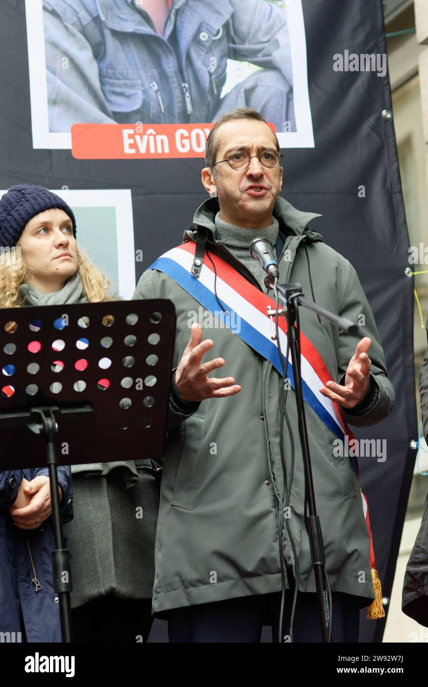 Le CDK-F et plusieurs personnalités de gauche ont demandé la vérité sur le triple assassinat de la rue d'Enghein non reconnu comme attentat terroriste Foto Stock