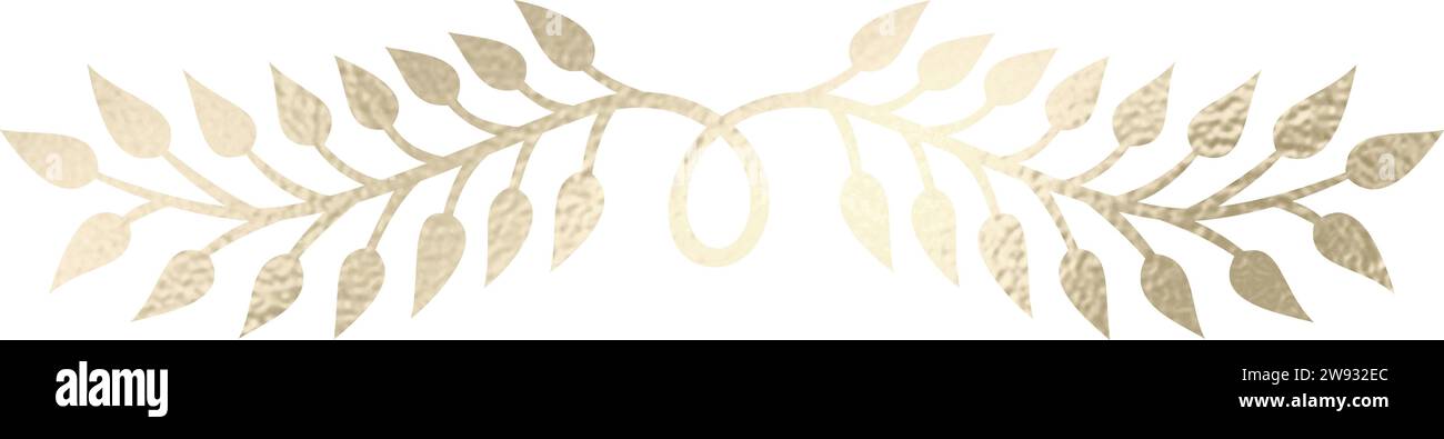 Divisore testo, bordo, bordo testo, oro con sfondo trasparente Illustrazione Vettoriale