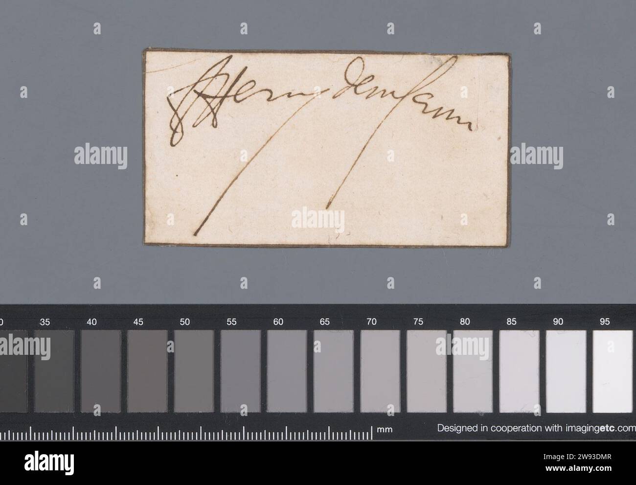 Signature Frederik Hendrik, Frederik Hendrik (Principe d'Orange), 1600 - 1650 paper. Firma del documento con inchiostro marrone di Frederik Hendrik su carta. carta. scrittura inchiostro (processi) Foto Stock