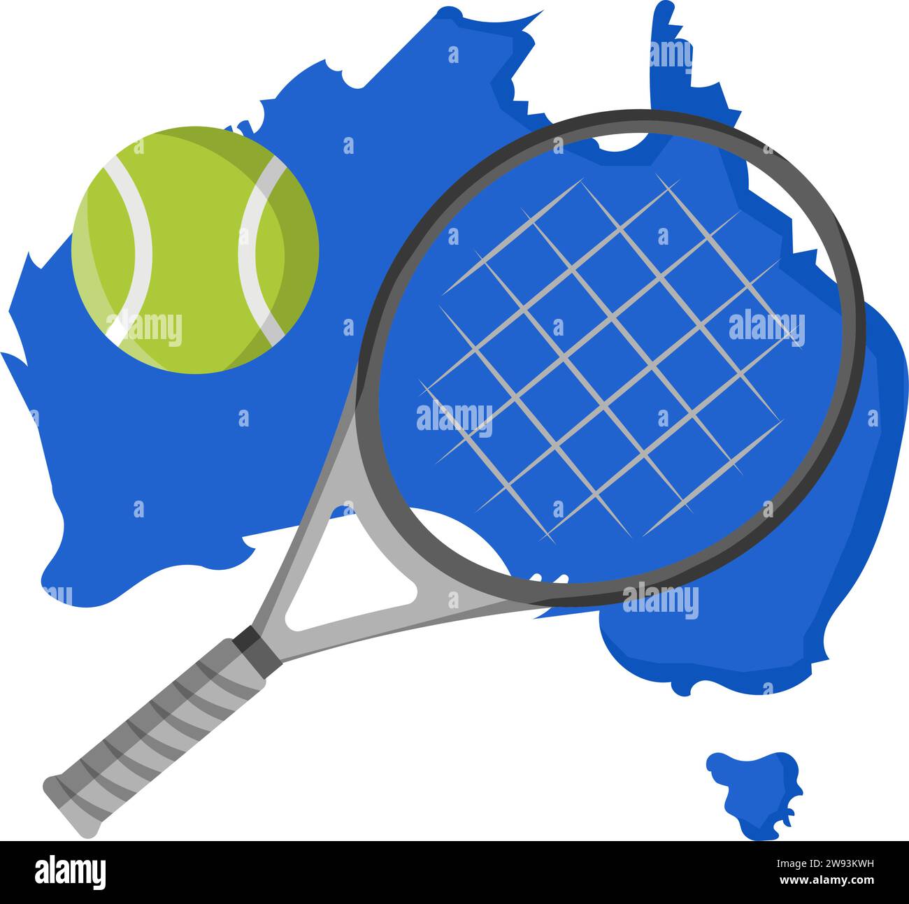 design del tennis australiano Illustrazione Vettoriale