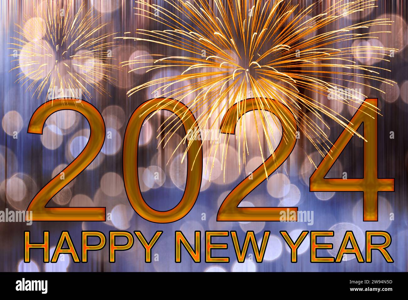 Biglietti di auguri per il nuovo anno 2024 immagini e fotografie stock