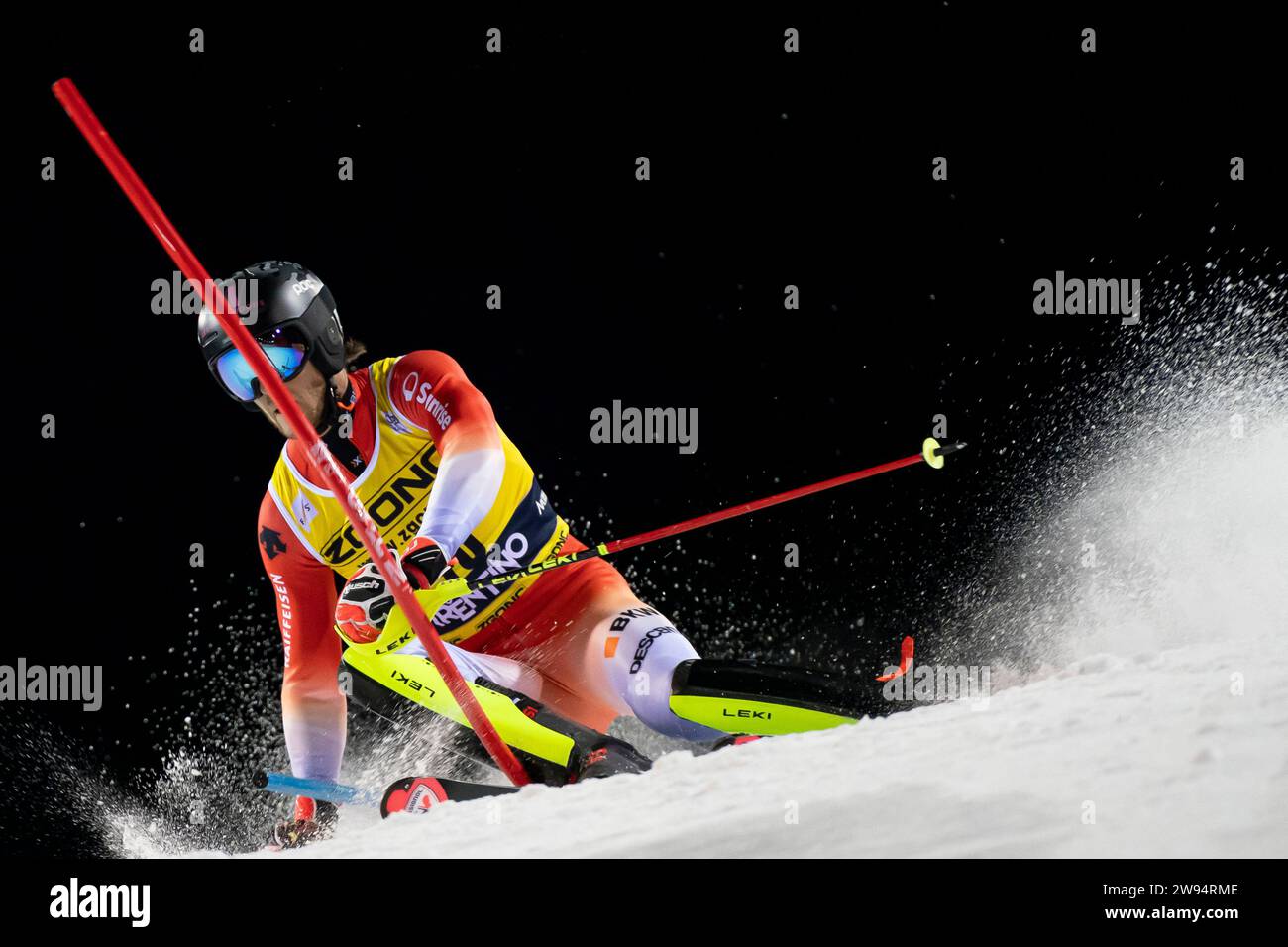 Madonna di Campiglio, Trento, 22 dicembre 2023: SIMONET Sandro (sui) partecipa alla Coppa del mondo di sci alpino Audi Fis 2023-24 Slalom R maschile Foto Stock