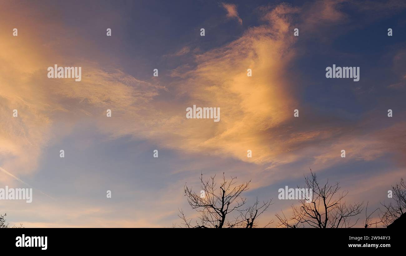 Tramonto in arancione Foto Stock